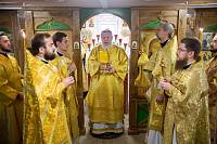 Архиерейское богослужение в Преображенском храме посёлка Загорянский 